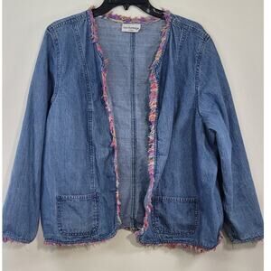 Breckenridge Jacket Blazer Womens Large Colorful Fringe Hippie Boho CottageCore